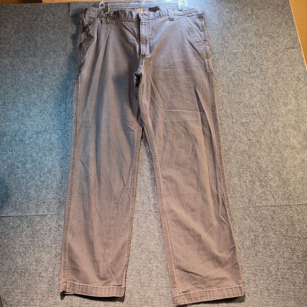 Carhartt Carpenter Pants Mens 40x32 Gray Good Relaxed Fit Canvas Workwear 102291